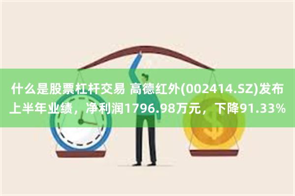 什么是股票杠杆交易 高德红外(002414.SZ)发布上半年业绩，净利润1796.98万元，下降91.33%